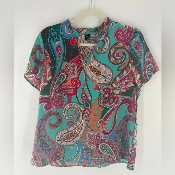 Multicolor Paisley Print Blouse - Picture 1 of 4